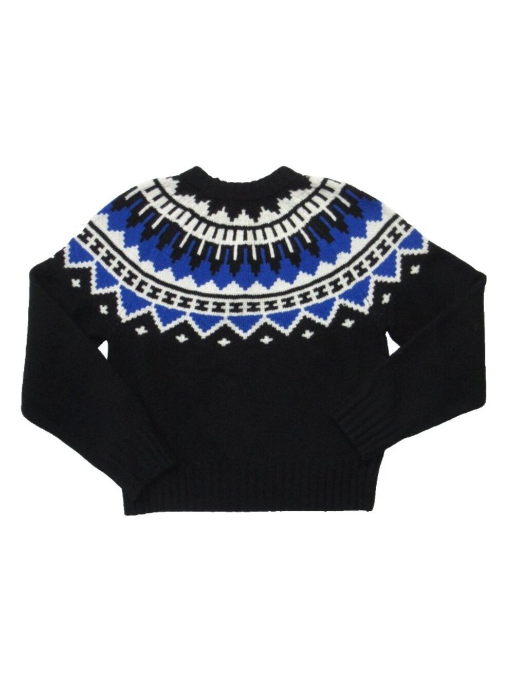 NWT Polo Ralph Lauren Women's Fair Isle Wool-Cashmere Sweater in Black Blue XS - Picture 9 of 10